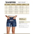 thumbnail image 4 of Pantalones cortos luvamia FLExclusive, vaqueros para mujer, talle alto, azul, 4 of 8