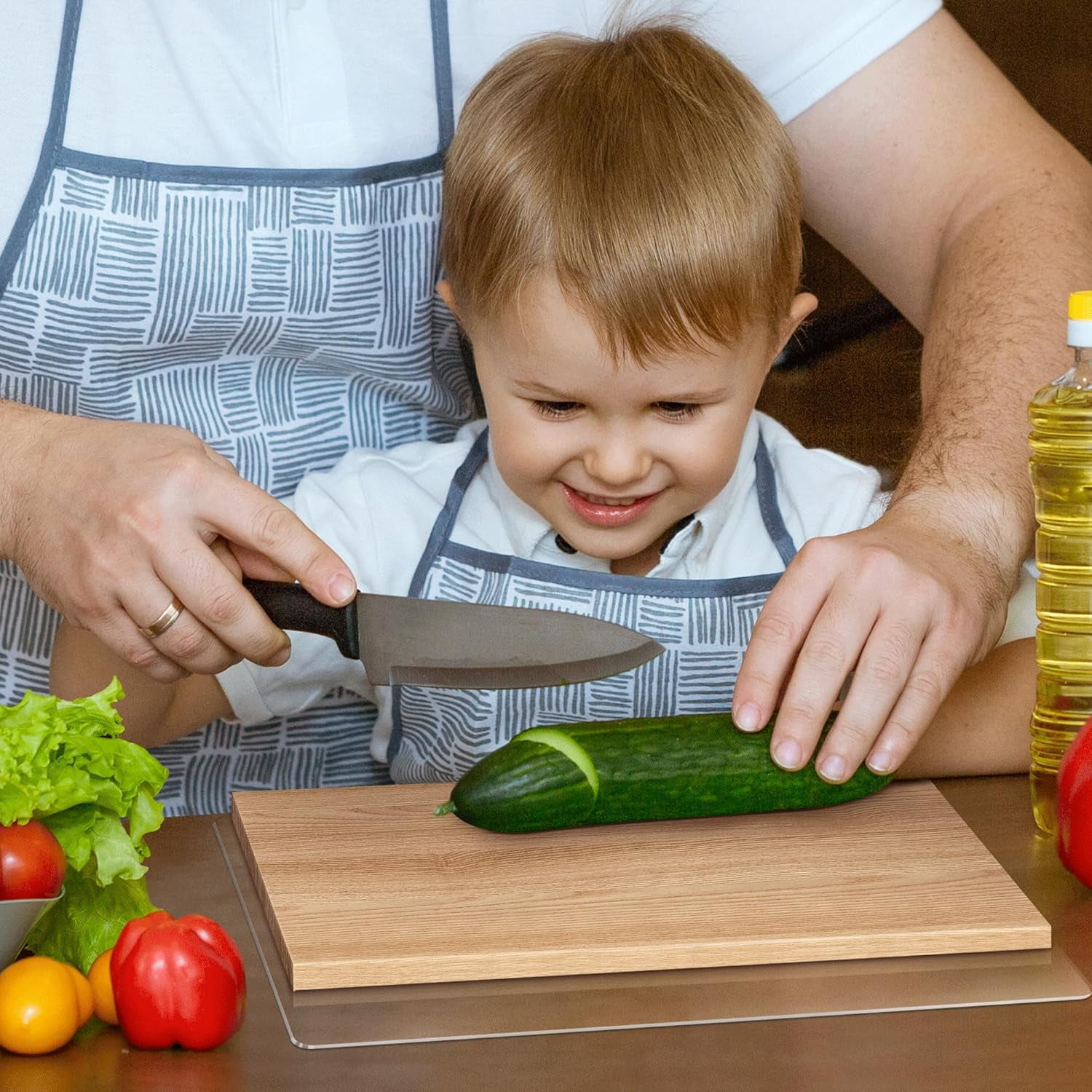 RGHJAR-Non Slip Pads for Cutting Boards, Clear Grip Mat Under Cutting Boards, Secure Anti Slip Mats for the Perfect for Chefs and Home Cooks, Dishwasher Safe（10 x 15 Inch,1 Pad)