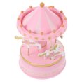 thumbnail image 2 of Romantic Carousel Music Box Desktop Ornament Miniature Music Box Creative Cake Decoration Birthday Gift (Pink), 2 of 9