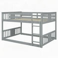 thumbnail image 5 of Gray Full Over Full Bunk Bed featuring Solid Pine Construction and Safety Guards, 5 of 13