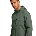 thumbnail image 4 of Rain Jacket Men with Zipper Pocket, Lightweight Quick-Dry Waterproof Raincoat, Mens Hooded Rain Jacket for Outdoor Sports Big and Tall M-4XL Army Green, 4 of 9
