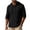 #02 Black, variant on Men's Hooded Henley Pullover, Button Front Long Sleeve Hoodie, Vacation Solid Sweatshirt for Casual Vacation, Gray 2XL