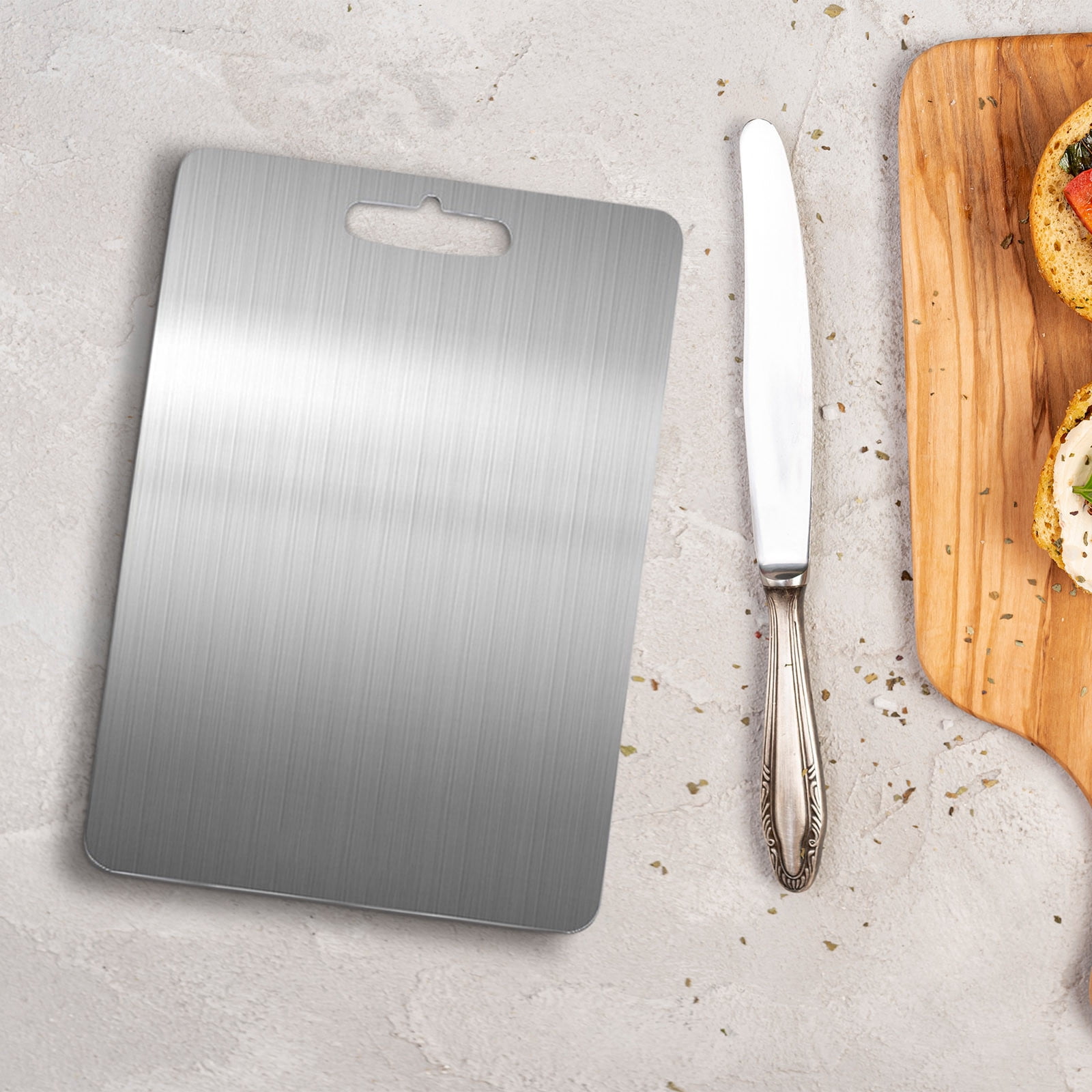 Cutting Board - 100% Pure Titanium Cutting Boards For Kitchen, Double Sided Titanium Cutting Mat From Japan, Cutting Edge Hygiene & Durability Mat,11.42*7.87 In
