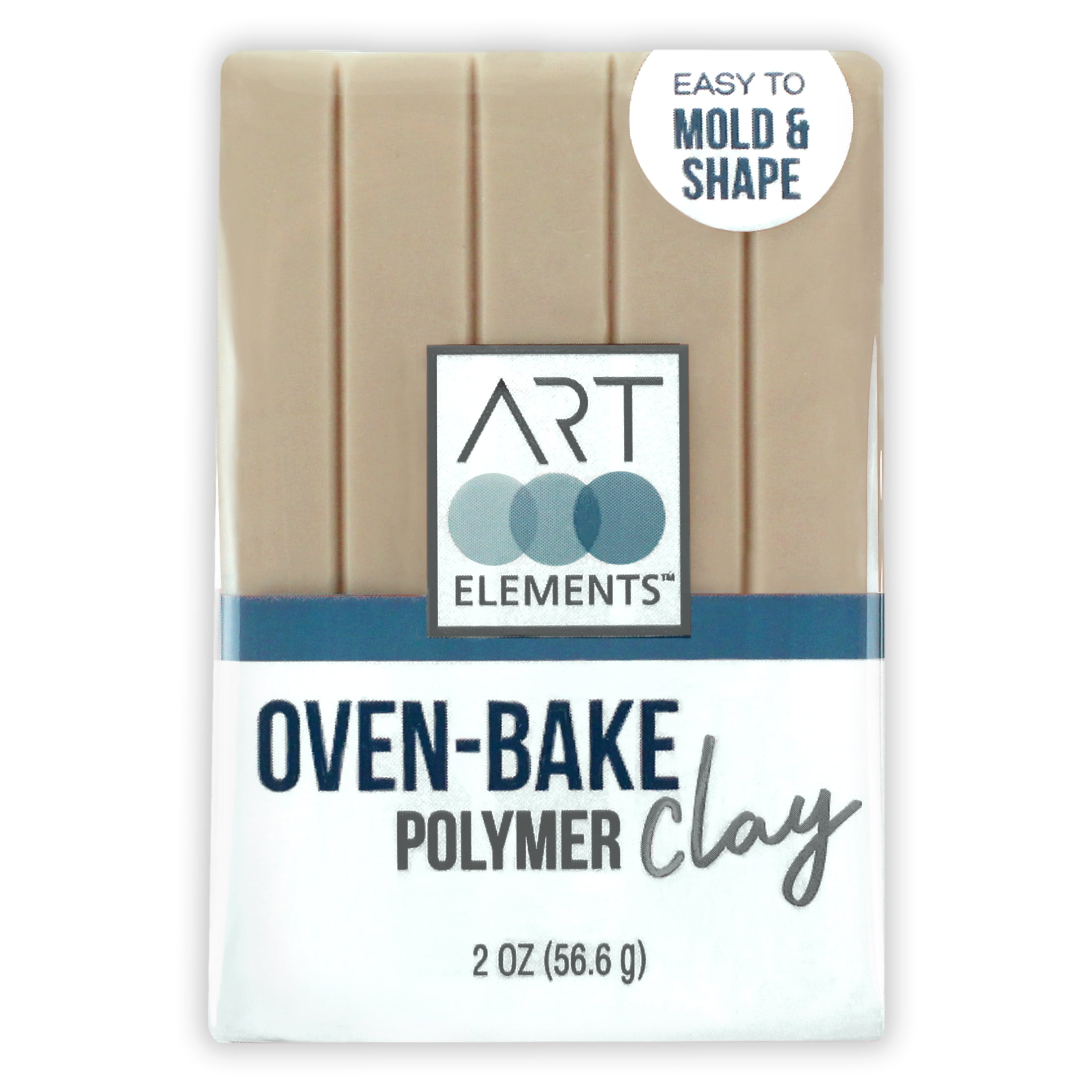 (2 pack) (2 pack) ArtSkills - Art Elements Oven Bake Polymer Clay, 2oz, Beige