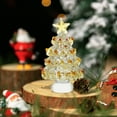 thumbnail image 4 of Kbndieu Mini Christmas Tree Glass Winter Figurine Ornament 2.4in Small Glass Tree Miniature Decoration Craft for Xmas Tabletop Centerpiece Christmas Gifts (Yellow) Christmas Decorations Clearance, 4 of 6