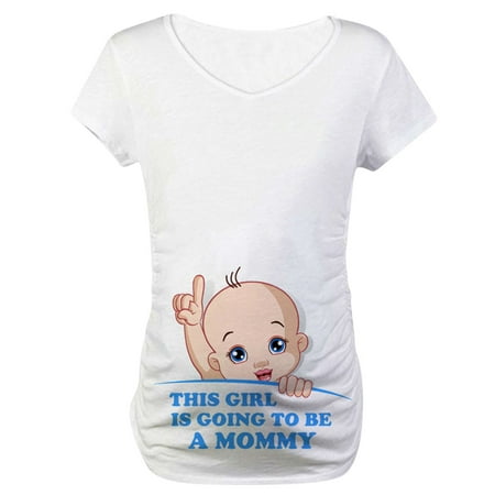 

gakvbuo Maternity Shirts For Women Maternity Summer Tops Women T-Shirts Cartoon For Pregnant Elegant Ladies Clothes