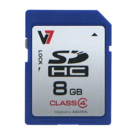 V7 8GB SD Card, Secure Digital High Capacity 8 GB Memory