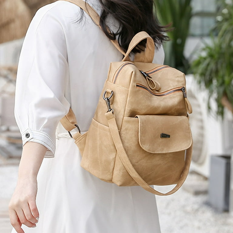 PU Leather Backpack Purse Fashion Multipurpose Design Handbag Ladies  Shoulder Bags Travel Backpack for Women