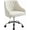 White, variant on Velvet Office Swivel Chair, Vanity Fabric Desk Pretty Fancy Gold Office Chairs for Girls, 360 ° Swivel Height Adjustable Reception Chair (Pink)