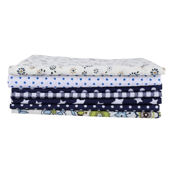 Inteprter 7 unids/set 25*25cm telas florales de impresión mixta para materiales de costura de retazos acolchado tela de algodón para álbum de Tela de costura y artesanía