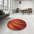 thumbnail image 3 of Ahgly Company Indoor Square Patterned Orange Red Orange Area Rugs, 8' Square, 3 of 6