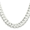 thumbnail image 2 of 925 Sterling Silver Solid 11.9mm Concave Beveled Curb Chain Bracelet 8 Inch Link Bracelet for Women and Men, 2 of 2