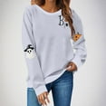 thumbnail image 2 of HomeDM Halloween Sweatshirts for Women Casual Loose Crewneck Tops Cute Graphic Long Sleeve T Shirts Fall Pullover - Gray/XL, 2 of 4