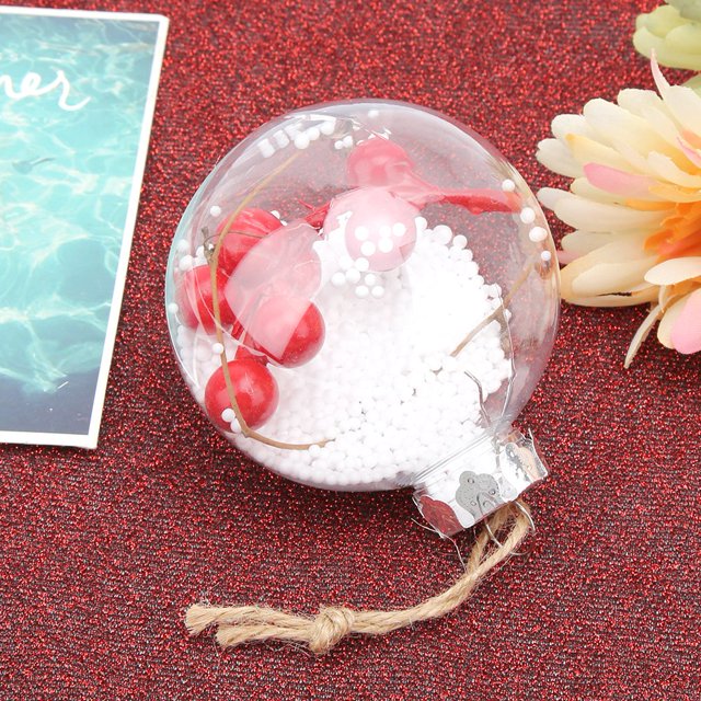 Colgante de árbol de Navidad, 6 piezas/juego de bolas navideñas transparentes, adorno navideño, ingeniería de precisión