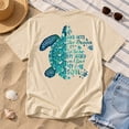 thumbnail image 2 of Sea Turtle Ocean Quote Graphic T-Shirt, Unisex Beach Vacation Crewneck Tee, 2 of 9