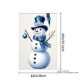 thumbnail image 4 of JOOCAR Snowman with Blue Hat and Scarf Garden Flag for Winter Christmas Home Outdoor Garden Yard Door Decor 12x18 inch, 4 of 5