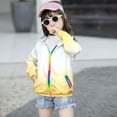 thumbnail image 3 of Kids Boys Girls Sun Tie Dye Sunscreen Hoodie Jacket Toddler Lightweight Summer Breathable Outwear,Size 3 Years-4 Years, 3 of 4