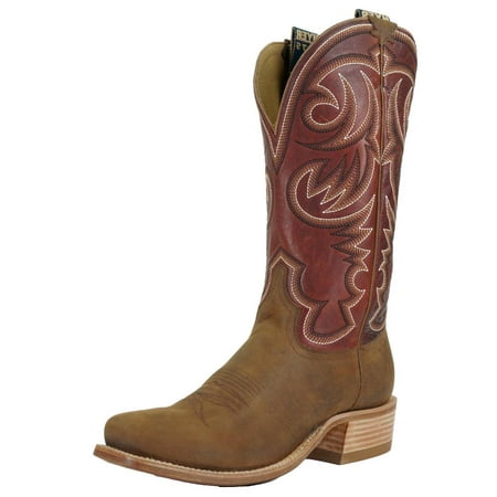 

Hyer Boots HM12007 Hyer Men s Hays Bay Apache 13 In Red/Brown Vintage Goat Top Cowboy Boot Brown 11 D