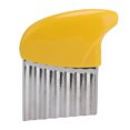 thumbnail image 1 of Cortador de patatas ondulado Ticfox acero inoxidable amarillo, 1 of 14