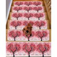 thumbnail image 2 of Red Love Heart Tree Valentines Stair Treads for Wooden Steps Indoor Runner Rug Carpet, Romantic Pink Ombre 7 Pieces Peel and Stick Staircase Step Treads Covers Washable Throw Door Mats, 30"x8", 2 of 6