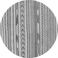 thumbnail image 1 of Ahgly Company Indoor Round Abstract Gray Modern Area Rugs, 3' Round, 1 of 4
