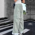 thumbnail image 7 of Auroural girls pants size 12 long Children's Solid Color Elastic Waistb Pocket Casual Sports Overalls Pants Kids, 7 of 7