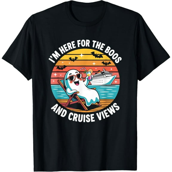 Here for The Boos and Cruise Views Halloween Party T-Shirt Tee