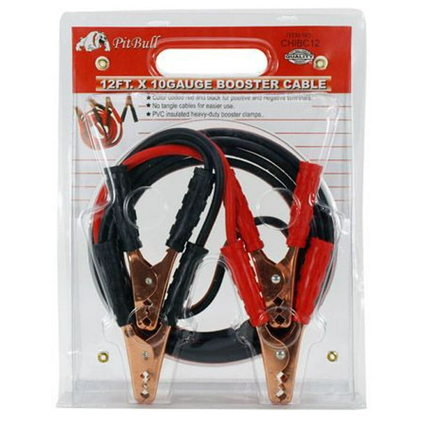 12' x 10 Gauge Booster Cable - Walmart.com