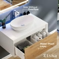 thumbnail image 3 of Eviva Santa Monica 36" White Oak Wall Mount Bathroom Vanity w/ Solid Surface Sink, 3 of 5