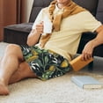 thumbnail image 6 of Rocae Citrus Fruits Elegant Lemons for Men's Soft Sleep Pajama Shorts, Waistband and Pockets, 6 of 9