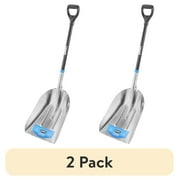 (2 pack) HART Aluminum Scoop Shovel with Fiberglass Shaft and Plastic D Handle