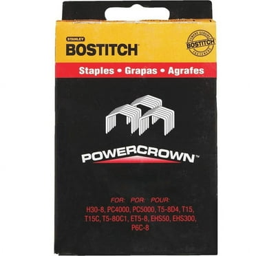 Bostitch PowerCrown 7/16" W x 3/8" L Wide Crown Staples 5000 pk