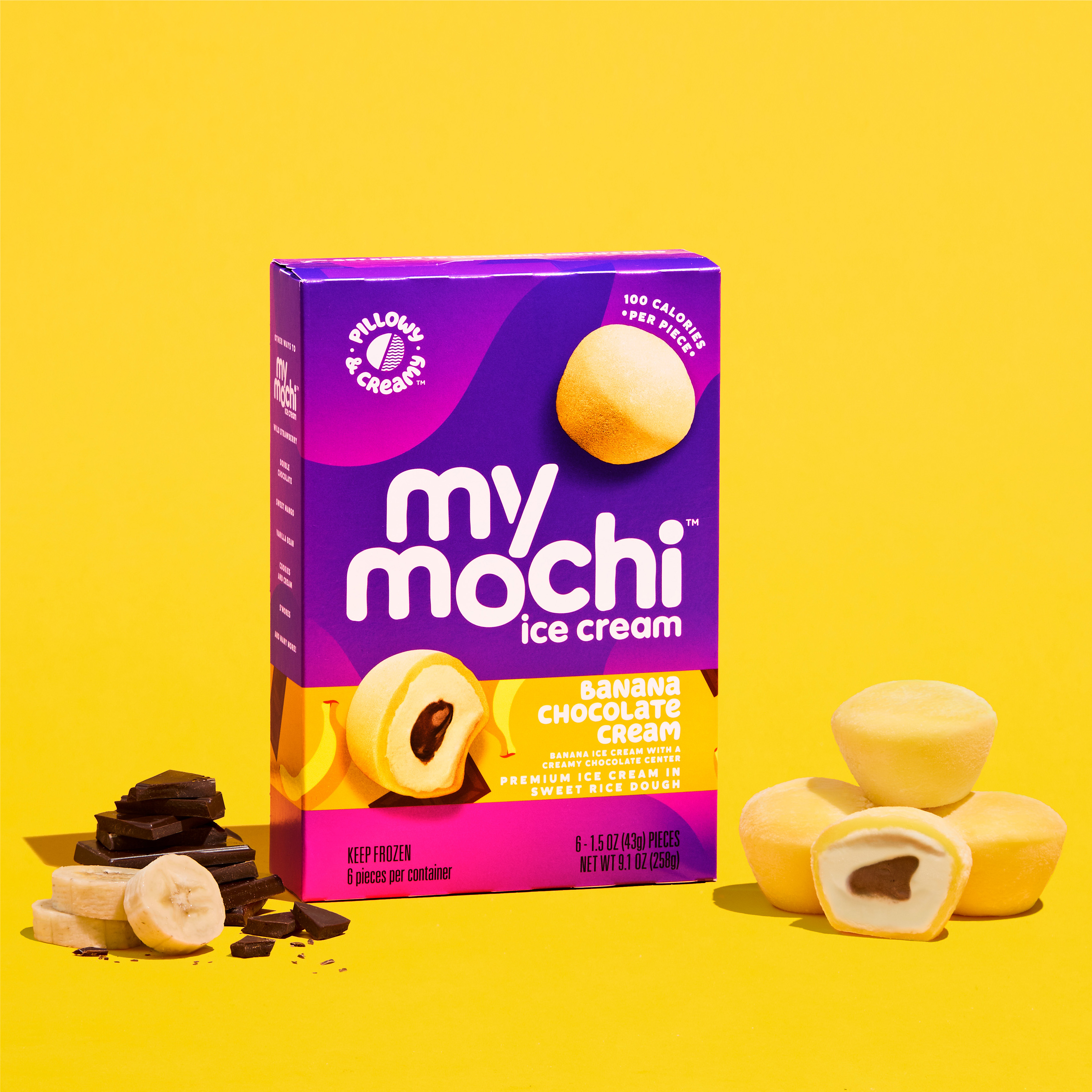 My/Mochi Vegan Chocolate Mochi Oat Milk Frozen Desserts