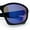 Black Blue - Blue Mirror, variant on Mens Color Mirror 90s Xloop Plastic Sport Wrap Around Sunglasses Black Blue - Blue Mirror