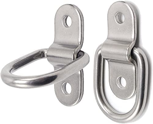 D-Ring Tie Downs Anchor1/4” Heavy Duty Surface Floor Mount Lashing Rings 2400 lbs Cargo Trailers Load-Bearing Hangers Bracket (Pack of 12)
