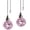 Pink, variant on 2PCS White Pull Chains Crystal Glass Ice Cracked Ball Pull Chain for Ceiling Fan Light Decoration 50cm Extension Chain