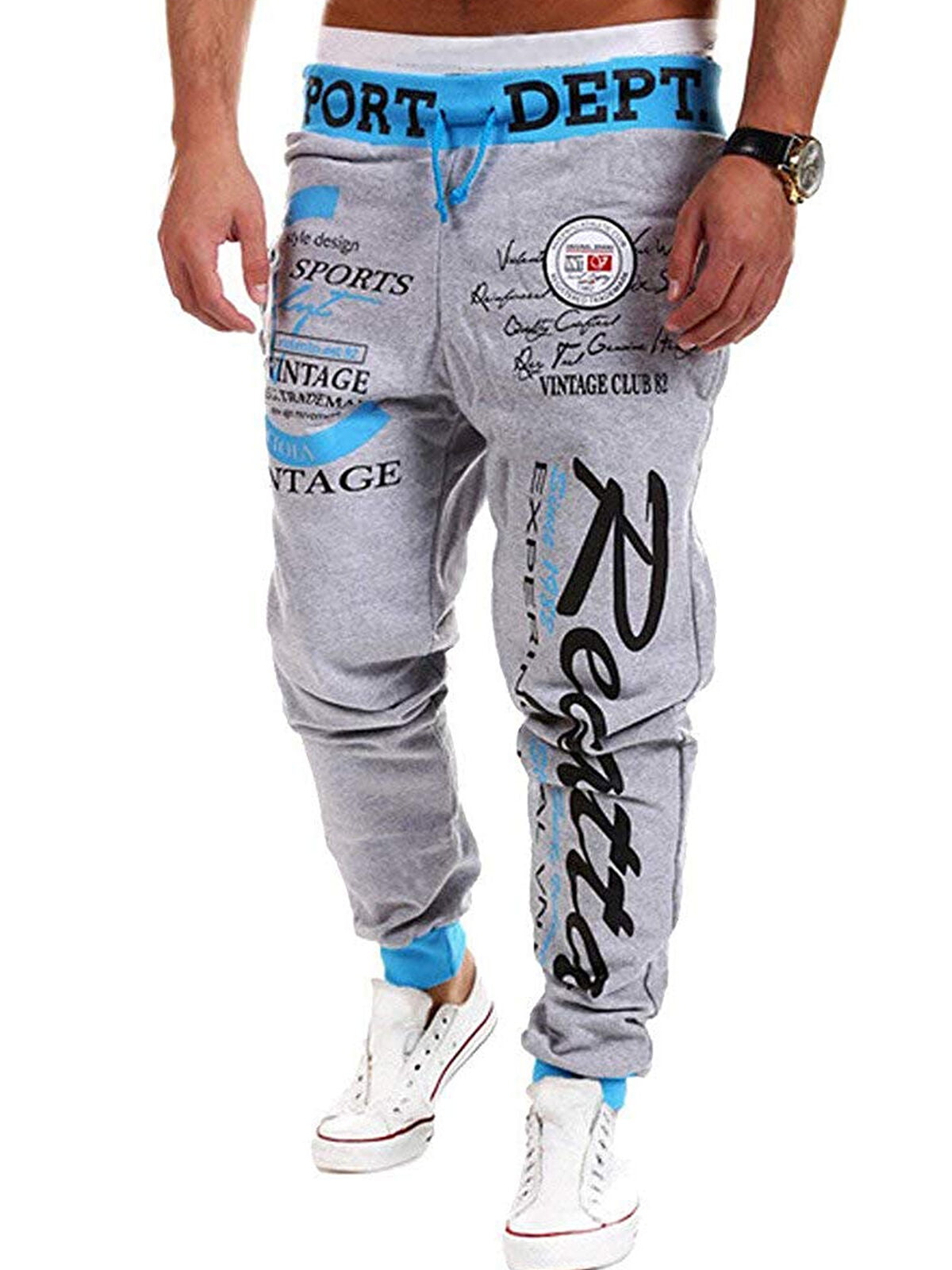 1x Men's Jogger Sportwear Baggy Casual Long Pants Sports Gym Trousers Sweatpants 
