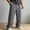 Dark Gray, variant on Men's Linen Pants Lightweight Straight Leg Casual Pants Summer Loose Fit Yoga Beach Long Trousers with Pockets