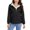 Black, variant on Defitshape Women's Rain Coat Chic Anorak Autumn Cold Weather Drawstring Full Zip Outdoor Frill Elastic Cuffs Coats Umber 14
