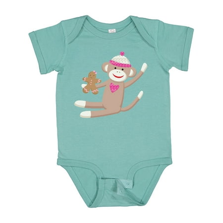 

Inktastic Sock Monkey Gingerbread Boys or Girls Baby Bodysuit