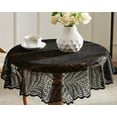 thumbnail image 3 of Warm Home Designs 90 inch Boho Black Round Tablecloth. AME Black 90 Round, 3 of 6