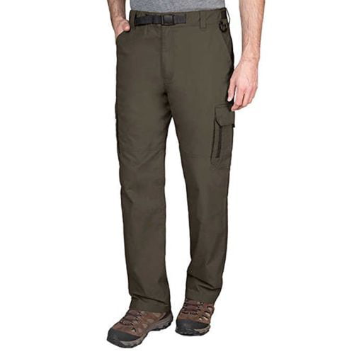 bc clothing men's cotton lined adjustable belted cargo pants