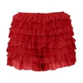 thumbnail image 4 of Besolor Womens Lace Bloomer Shorts Cute Ruffle Layered Mini Shorts Tiered Loungewear Bottoms Pajama Shorts Sleepwear, 4 of 4