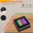thumbnail image 3 of ZEERSHEE LED Light Display Base for Crystal 3D Glass Art, 7 Lighting Mode Color Change Square Stand Base Plate Flat, 3 of 8