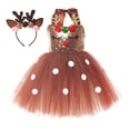 thumbnail image 3 of Vestido de reno navideño para niños, lindo y exquisito vestido de velo de ambiente festivo, 3 of 5
