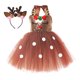 thumbnail image 2 of Vestido de reno navideño para niños, lindo y exquisito vestido de velo de ambiente festivo, 2 of 5