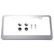 thumbnail image 1 of Marco para placa de matrícula, marcos de cubierta de etiqueta de coche delanteros y traseros de acero inoxidable de Metal con tornillos y almohadillas antisonajero, tono plateado, 1 of 1