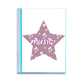 thumbnail image 1 of Purple grandes estrellas notas musicales Carpeta combinada de protección de páginas, 1 of 3