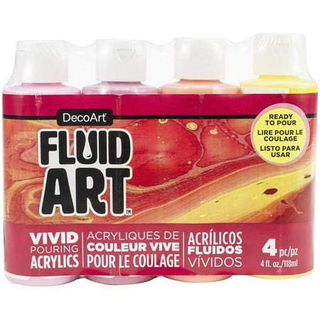 UPC: 0766218120069 | Deco Art DASK537 FluidArt Paint Pouring Value Pack – Sweet Treat – Pack of 4