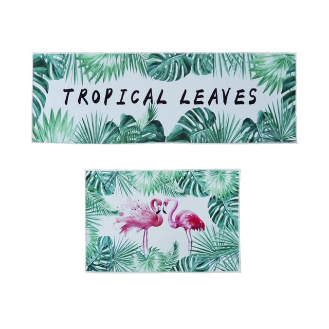 Tapete De Cocina 2 Piezas Impermeable Antideslizante ilios innova Tropical
